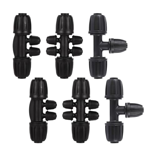 DN16mm PE-Rohrverriegelungsanschluss 4/7mm 8/11mm Schlauch 4/6-Wege-Schnittstellenkupplung Home Küche Balkon Mehrwegerohr Wasserverteiler(DN16mm-4I7mm 4-Way) von Generisch