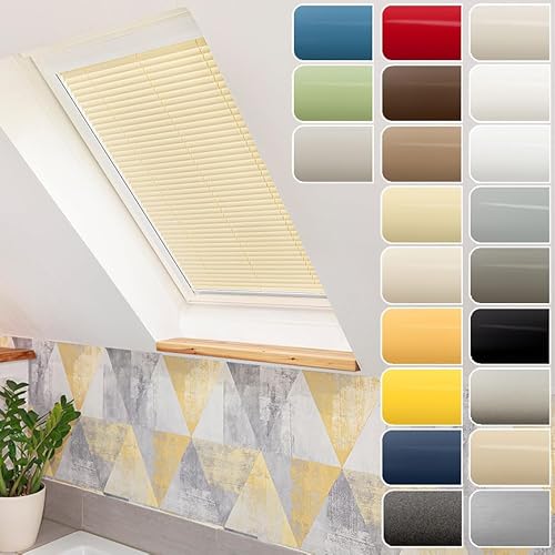 Dachfenster-Jalousie für Roto mit Seitenschienen, Aluminium Alu Jalousien, Designo, WDF R85, 847, R75, 410, 627, 617, R65, R88, R89, 310, 417, Q4, R4, R7, SR Sonnenschutz auf Maß Dachfenster-Jalousie für Roto mit Seitenschienen, Aluminium Alu Jalousien, Designo, WDF R85, 847, R75, 410, 627, 617, R65, R88, R89, 310, 417, Q4, R4, R7, SR Sonnenschutz auf Maß von Generisch