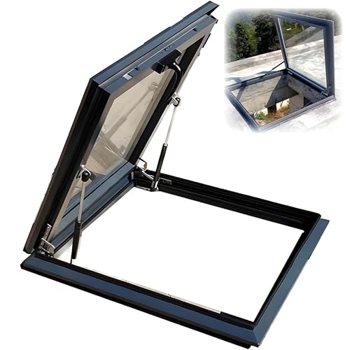 Dachfenster aus gehärtetem Glas mit Aluminiumrahmen und hydraulischer Stange für Dachzugang und natürliche Beleuchtung Dachfenster aus gehärtetem Glas mit Aluminiumrahmen und hydraulischer Stange für Dachzugang und natürliche Beleuchtung von Generisch