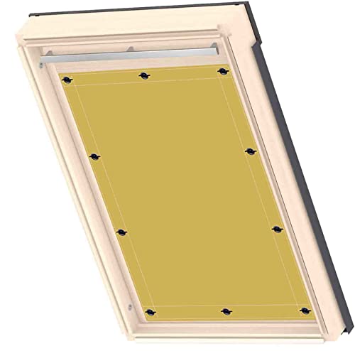 Dachfensterrollo - Verdunkelungsfensterabdeckung für Dachfenster Größen Gelb Vorhang für Glasfenster 52x158cm Dachfensterrollo - Verdunkelungsfensterabdeckung für Dachfenster Größen Gelb Vorhang für Glasfenster 52x158cm von Generisch