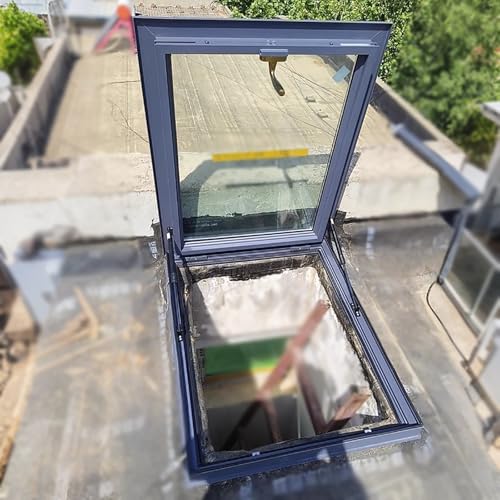 Dachluke für Dachfenster, Tagesbeleuchtung, manuell zu öffnen, Aluminiumlegierung mit Doppelglas, 60 x 75 cm für Dachwartung Dachluke für Dachfenster, Tagesbeleuchtung, manuell zu öffnen, Aluminiumlegierung mit Doppelglas, 60 x 75 cm für Dachwartung von Generisch