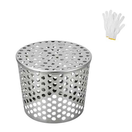 Dachrinnen Laubschutz aus Edelstahl, Rostfrei Regenrinnen Laubschutz Dachrinne, Fallrohrschutz, Sieb Regenrinne, Fallrohrsieb, Laubfang Fallrohr, Dachrinne Sieb(50-63mm/1.97-2.48in) von Generisch
