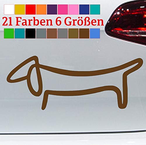 Dackel Aufkleber Sticker Hund Haustier Puppy Dog Love Wienerd JDM Vinyl Decal in 6 Größen und 21 Farben von Generisch