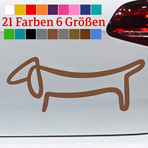 Dackel Aufkleber Sticker Hund Haustier Puppy Dog Love Wienerd JDM Vinyl Decal in 6 Größen und 21 Farben von Generisch