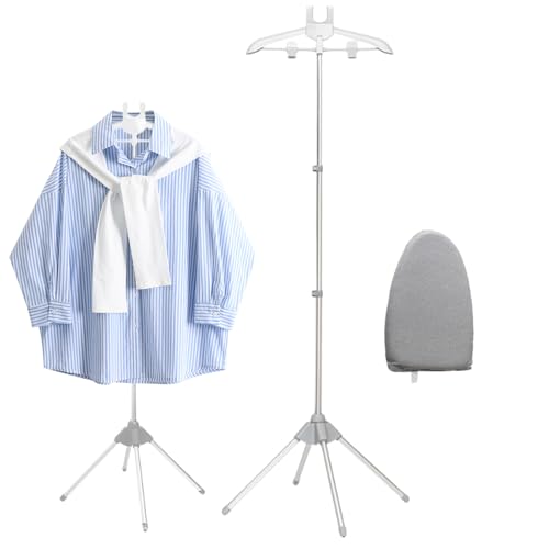 Dampfbügelgestell Für Kleidung,Kleiderständer Zum Dämpfen Von Kleidung | Klappbare Textilpflege Ausrüstung Platzsparend mit Bügelhandschuh für Wohnheim Hotel Badezimmer Haushalt Wäscheraum Schlafzimme von Generisch