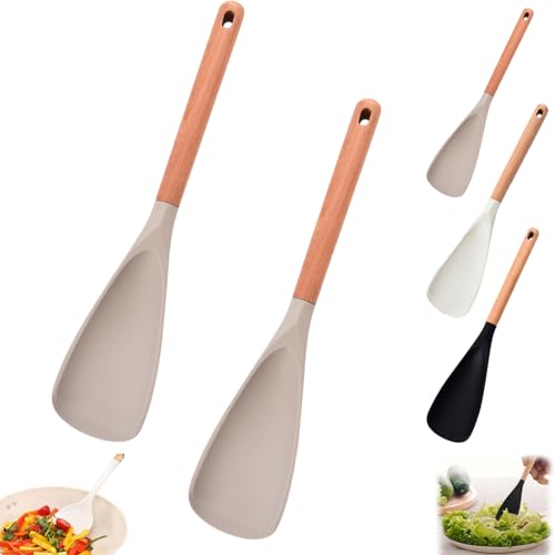 Datactively Multi-function Spoon, Consensuts Spatula, 2-in-1Multi-functionfor Cooking and Serving for Cooking (Khaki,2 Pcs) von Generisch