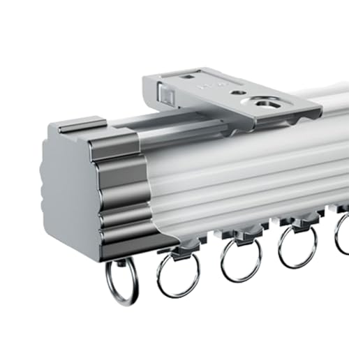 Decken- oder Wandvorhangschienensystem, Aluminium-Schienen für Raumteiler, strapazierfähig, leichtgängig, einfache Installation, perfekt für Zuhause oder Büro von Generisch