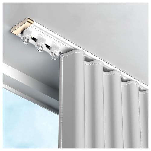 Deckenhalterung, Vorhangschiene, Schiene, für Wohnmobil, Büro, Zuhause, Raumteiler, ultradünne Aluminium-Duschvorhangstange Deckenhalterung, Vorhangschiene, Schiene, für Wohnmobil, Büro, Zuhause, Raumteiler, ultradünne Aluminium-Duschvorhangstange von Generisch
