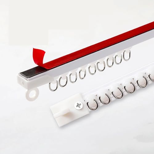 Deckenhalterung Vorhangschiene, nicht flexibel, selbstklebend für einfache Installation, perfekt für Wohnzimmer, Schlafzimmer und Duschteiler Deckenhalterung Vorhangschiene, nicht flexibel, selbstklebend für einfache Installation, perfekt für Wohnzimmer, Schlafzimmer und Duschteiler von Generisch