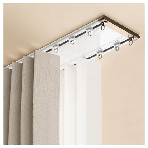Deckenvorhang Doppelläufig Ultra Dünn Silence Rail für sanftes Gleiten im Wohnzimmer, Schlafzimmer, Raumteiler Deckenvorhang Doppelläufig Ultra Dünn Silence Rail für sanftes Gleiten im Wohnzimmer, Schlafzimmer, Raumteiler von Generisch