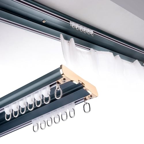 Deckenvorhangschiene, Doppelschiene, Raumteiler-System für Wohnmobil und Hausmontage Deckenvorhangschiene, Doppelschiene, Raumteiler-System für Wohnmobil und Hausmontage von Generisch