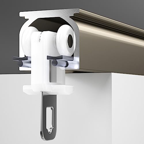 Deckenvorhangschiene, robuste Aluminium-Schiene für Wohnzimmer, Schlafzimmer, langlebiges Vorhangsystem zur Deckenmontage von Generisch