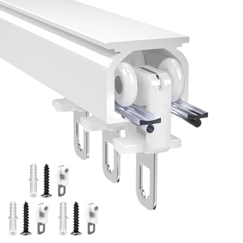Deckenvorhangschiene, strapazierfähig für einfache Installation im Wohnzimmer, Schlafzimmer oder als Raumteiler, an Decke oder Wand montiert Deckenvorhangschiene, strapazierfähig für einfache Installation im Wohnzimmer, Schlafzimmer oder als Raumteiler, an Decke oder Wand montiert von Generisch