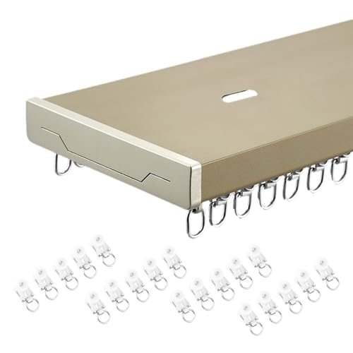 Deckenvorhangschiene Conjoined Aluminium Doppelgleiter für Raumteiler Privatsphäre im Wohnzimmer Deckenvorhangschiene Conjoined Aluminium Doppelgleiter für Raumteiler Privatsphäre im Wohnzimmer von Generisch