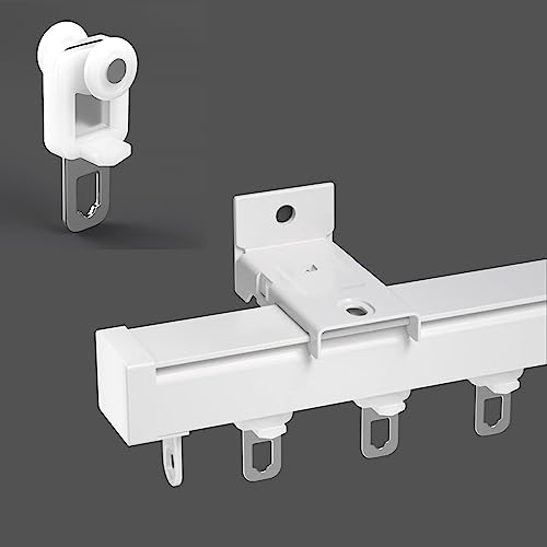 Deckenvorhangschienen-Set, stabile Aluminium-Vorhangschienen, leiser Raumteiler mit Wand- oder Deckenhalterung, perfekt für Duschvorhänge oder Wohnmobile Deckenvorhangschienen-Set, stabile Aluminium-Vorhangschienen, leiser Raumteiler mit Wand- oder Deckenhalterung, perfekt für Duschvorhänge oder Wohnmobile von Generisch
