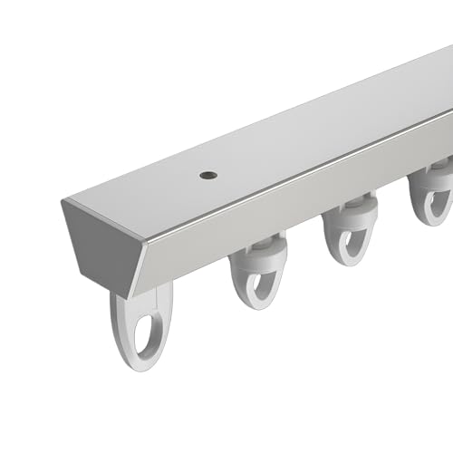 Deckenvorhangschienensystem - 5,0 m Schiebegardinenstange für Raumteiler & Fenster - Weiße Deckenvorhangschiene für einfache Installation & reibungslosen Betrieb Deckenvorhangschienensystem - 5,0 m Schiebegardinenstange für Raumteiler & Fenster - Weiße Deckenvorhangschiene für einfache Installation & reibungslosen Betrieb von Generisch