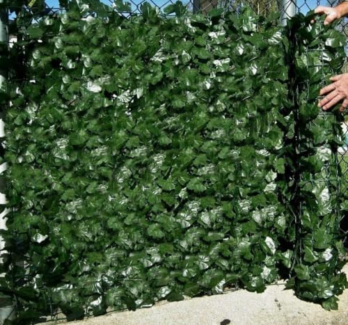 Decorative Artificial Ivy Leaf Green Hedge Roll 3m x 1.5m Privacy Hedging Wall Landscaping Garden Fence UV Fade Protected, Wall Artificial Ivy Leaf Hedge Screening Roll Garden Fence Balcony Privacy von Generisch