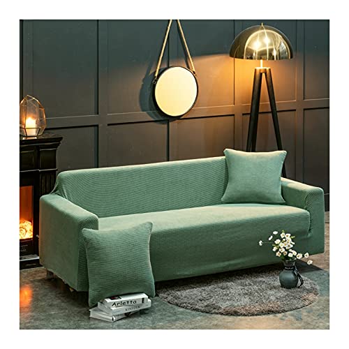 Dehnbarer Sesselbezug, 4-Sitzer-Sofabezug, einfarbig, hellgrün, Sofa-Schonbezüge (Polyester, passend für 4-Sitzer), Möbelschutz, einfach zu installieren von Generisch