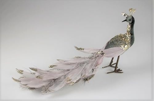 Dekofigur Pfau grau Weihnachtsdeko Figur 35 cm lang mit echten Federn Dekofigur Pfau grau Weihnachtsdeko Figur 35 cm lang mit echten Federn von Generisch