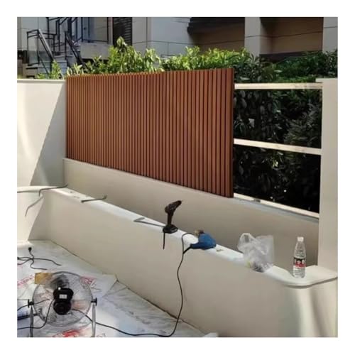 Dekorative 3D-Sichtschutz-Zaunpaneele – Holz-Kunststoff-Verbund-Zaun für Terrasse, Hinterhof, Garten und Pool – stilvolle Außenwandpaneele für mehr Privatsphäre von Generisch