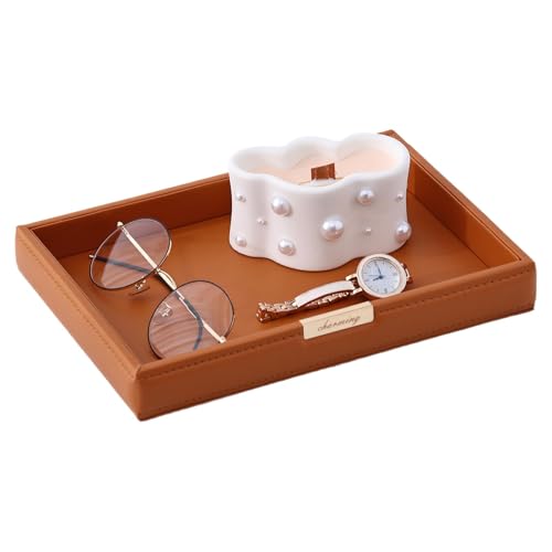 Dekorative Waschtisch, Desktop -Speicherorganisator - Elegantes Catchall -Tablett,Multifunktional Eitelkeit Organizer, Couchtischzubehör für Zuhause, Studio Dekorative Waschtisch, Desktop -Speicherorganisator - Elegantes Catchall -Tablett,Multifunktional Eitelkeit Organizer, Couchtischzubehör für Zuhause, Studio von Generisch