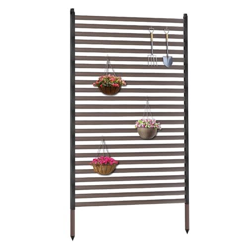 Dekorativer Garten – freistehende Zaunpaneele aus Metall für Hinterhof, Balkon, Terrasse und Pavillon – Outdoor-Sichtschutzlösung (60 x 120 cm) von Generisch