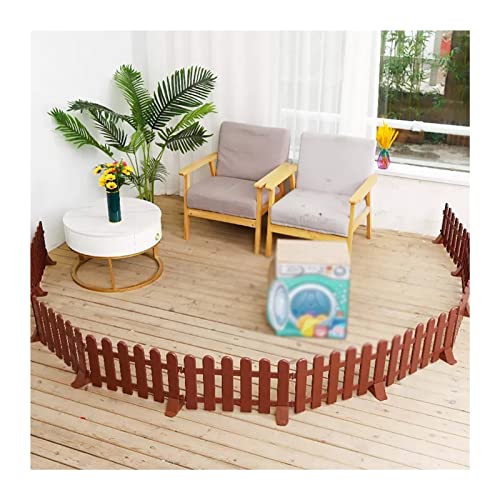 Dekorativer Gartenzaun, 4 Stück, brauner PVC-Kunststoff, Tierabsperrung für drinnen und draußen, perfekt für Rasen, Hof, Wohnzimmer, Schlafzimmer, 50 x 30 cm Dekorativer Gartenzaun, 4 Stück, brauner PVC-Kunststoff, Tierabsperrung für drinnen und draußen, perfekt für Rasen, Hof, Wohnzimmer, Schlafzimmer, 50 x 30 cm von Generisch