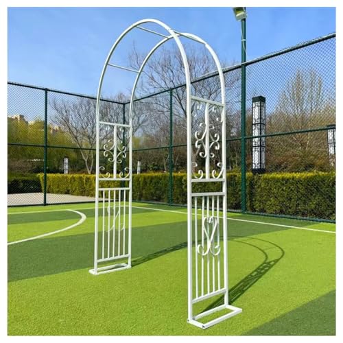 Dekorativer Metallbogen, Stützrahmen for Pergola-Spalier, Gartendekoration und Verschönerungskletterer, for die Rasenterrasse im Hinterhof(White) von Generisch