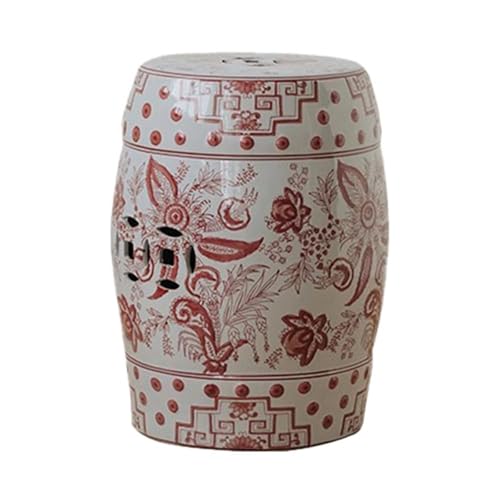 Dekorativer Trommelhocker aus Keramik, elegantes chinesisches Design für Wohnzimmer, Garten und Terrasse von Generisch