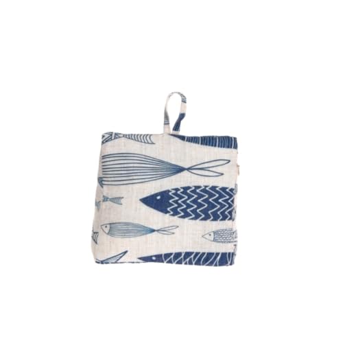 Dekorativer Türstopper mit Sardinen-Muster, Blau-Weiß, 18 x 10 cm Dekorativer Türstopper mit Sardinen-Muster, Blau-Weiß, 18 x 10 cm von Generisch