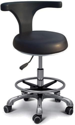 Dental Assistant Hocker mit 360° drehbarer Armlehne und höhenverstellbarem Sattelsitz aus PU-Leder für Komfort und Mobilität in Kliniken von Generisch