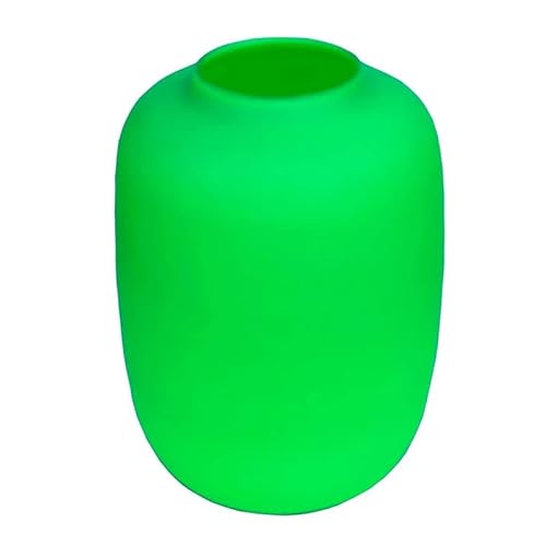 Designer Vase pulverbeschichtet Handarbeit Glasvase Mundgeblase Dekoration Deko Tischvase NEUHEIT 29cm (Neon Grün) von Generisch