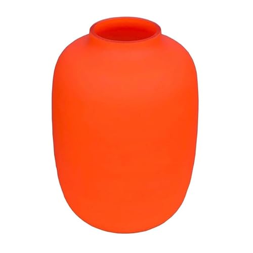 Designer Vase pulverbeschichtet Handarbeit Glasvase Mundgeblase Dekoration Deko Tischvase NEUHEIT 29cm (Neon Orange) von Generisch