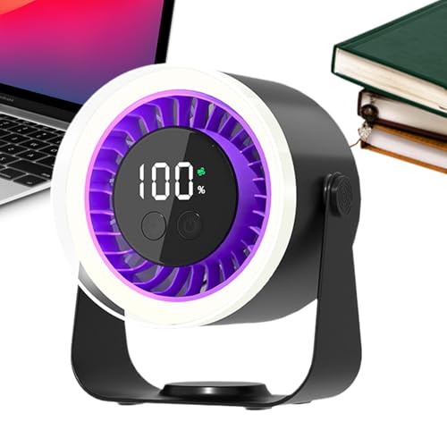 Desk Cooling Fan, Quiet 10-Speed Cooler Fan, 7.48 Inches Wide Air Circulator, Rechargeable Energy-Efficient Blower for Student Adult Youth Workplace Camping Apartment, White von Generisch