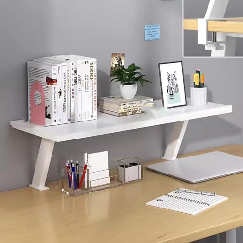 Desktop-Aufbewahrungslösung – Erhöhtes Schreibtischregal zum Anklemmen an Arbeitsplatzzubehör mit verstellbarer Höhe für Tischzubehör von Generisch