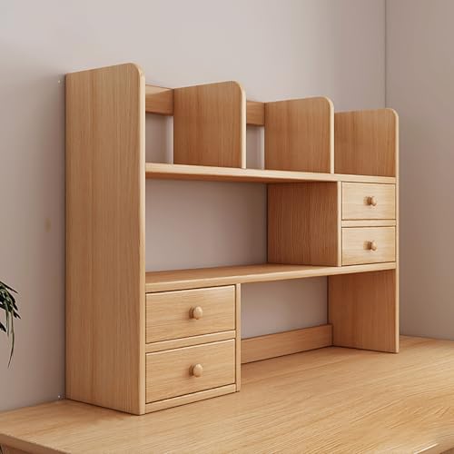Desktop-Aufbewahrungsregal, Schreibtischregal aus Holz, leichtes Ausstellungsregal, geeignet für Büro und Zuhause von Generisch