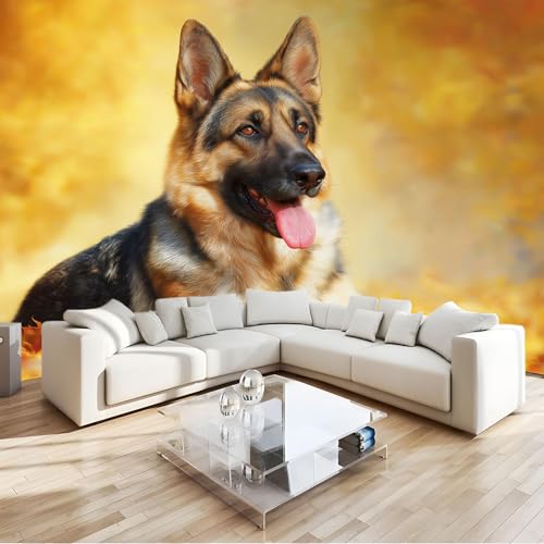 Deutscher Schäferhund Tierhund Fototapete 400 x 280 cm Vlies Motivtapeten Moderne Wandtapete Wohnzimmer Schlafzimmer Study Wohnzimmer Restaurant Cafe Wand Dekoration, Deutscher Schäferhund Tierhund Fototapete 400 x 280 cm Vlies Motivtapeten Moderne Wandtapete Wohnzimmer Schlafzimmer Study Wohnzimmer Restaurant Cafe Wand Dekoration, von Generisch