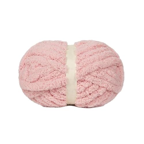 Dicke Wolle, Diameter 2cm Chunky Wool, Grob Gestrickte Kuscheldecke, Roving Garn Zum Handstricken Häkeln, Grobstrick Weiches Wollgarn Haustier Bett Sofa (Nr.03 Rosa) von Generisch