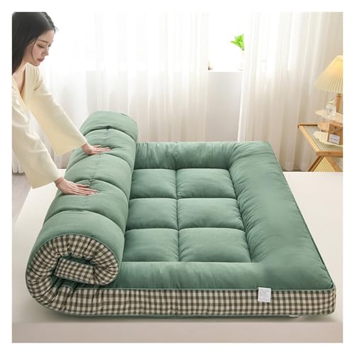 Dicke Wolle, gepolsterte japanische Bodenmatratze, faltbar, aufrollbar, 200 x 220 cm, Grün Dicke Wolle, gepolsterte japanische Bodenmatratze, faltbar, aufrollbar, 200 x 220 cm, Grün von Generisch
