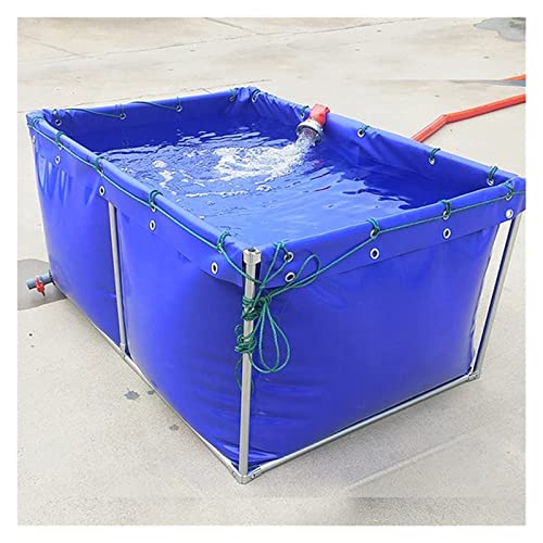 Dicker Fischteich für Aquakultur Faltbarer Pool für Haustiere Kinderpool Abdeckung Fisch & Garnelen Farming Teich für Garten Wasserspeicherrahmen von Generisch