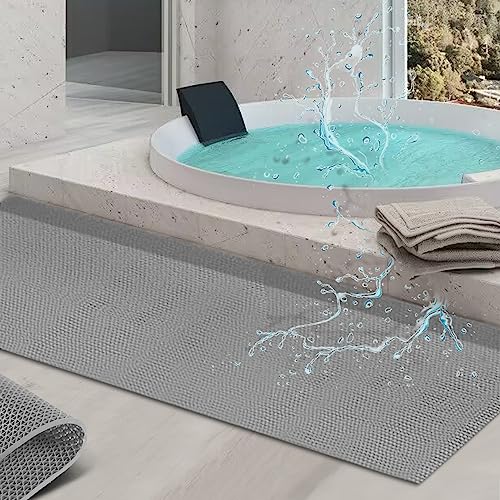 Dickere, rutschfeste Poolmatte für oberirdische Pools, 9 x 6 m, graue Bodenpolster, strapazierfähige Terrasse und Treppenmatte, ideal unter Leiter und Bodenschutz von Generisch