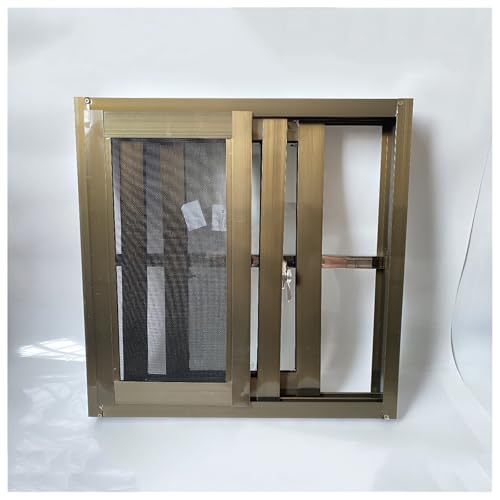 Diebstahlsicheres Schiebefenster aus Aluminiumlegierung, 57 x 57 cm, schalldichtes, wasserdichtes gehärtetes Glas für erhöhte Sicherheit und Isolierung Diebstahlsicheres Schiebefenster aus Aluminiumlegierung, 57 x 57 cm, schalldichtes, wasserdichtes gehärtetes Glas für erhöhte Sicherheit und Isolierung von Generisch