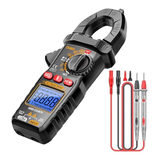 Digitales Zangenmultimeter | Spannungsprüfer - Multifunktion Multimeter mit Taschenlampe Hintergrundbeleuchtung 6000 Counts für Gleich- Wechselspannung Kapazität Widerstand Temperaturmessung Digitales Zangenmultimeter | Spannungsprüfer - Multifunktion Multimeter mit Taschenlampe Hintergrundbeleuchtung 6000 Counts für Gleich- Wechselspannung Kapazität Widerstand Temperaturmessung von Generisch