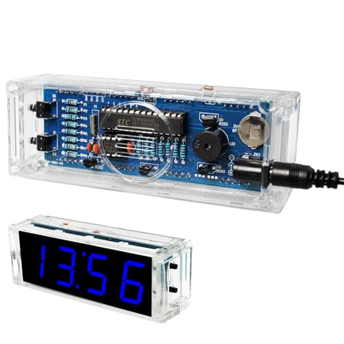 Digitaluhr-Kit, Digital-Röhrenuhr-Kit - 1-Zoll-Digitalröhren-Elektronikuhr | -Uhrmechanismus-Kit, Uhr-Kits zum Selbermachen, Lötübungs-Lernkits, einfach zu verwenden von Generisch