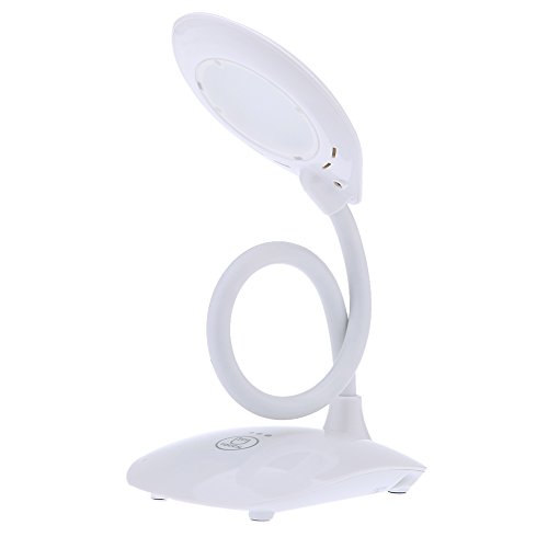Dimmbare USB Touch LED Leseleuchte Schreibtisch Tischlampe Notbeleuchtung Einstellbar Flexibel Weiß von Generisch