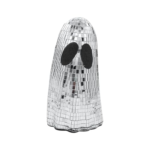 Disco Ghost Decor - Glitzer Herzstück, Tabletop Ornament | Funkelnde Halloween -Dekoration für Mantel Kaminstufe Tabletts Indoor Home Party Tisch Haunted House Saisonal Festliche Ausstellung von Generisch