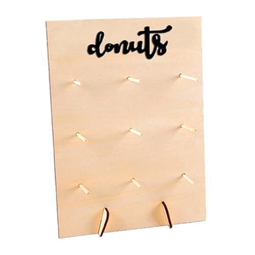 Donut Stand, 9 Stift Desktop Holz Donut Ständer, Wiederverwendbarer Ständer Für Catering Geburtstag Cafe Party, Gastronomie Buffet Präsentation von Generisch