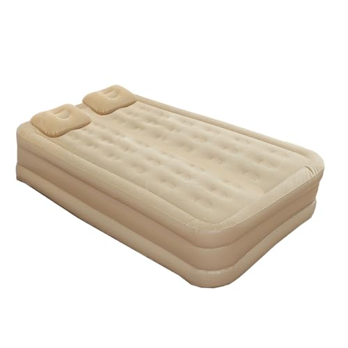 Doppel-Luftbett mit eingebauter Pumpe – aufblasbares Gästebett mit integrierter Pumpe – zusammenklappbare aufblasbare Boden-Isomatte für Wohnzimmer von Generisch