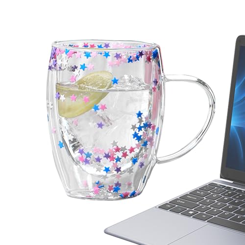 Doppelisolierte Kaffeetassen, doppelwandige Kaffeetassen | Ästhetische Bierkrug 350 ml | Großvolumige Gläser, leichter Becher aus Cal Resistent von Generisch