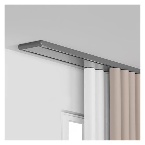 Doppelläufige Deckenhalterungs-Vorhangschiene, leise, robuste Aluminium-Trennwand, Raumteiler für Privatsphäre, einfache Installation von Generisch